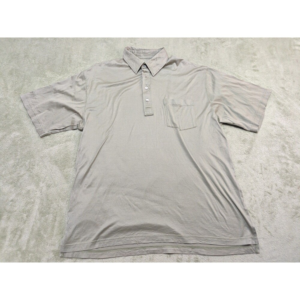 Ben Hogan Golf Shirt Mens Large L Sage Green Polo Short Sleeve Single Pocket